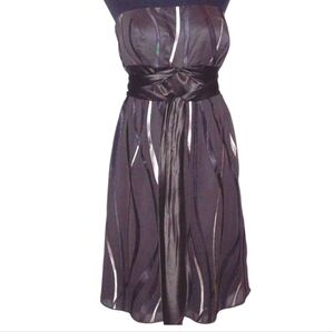antonio melani billie crepe strapless pleated midi dress Antonio Melani Billie Crepe Strapless Sleeveless Pleated A-Line Maxi Dress